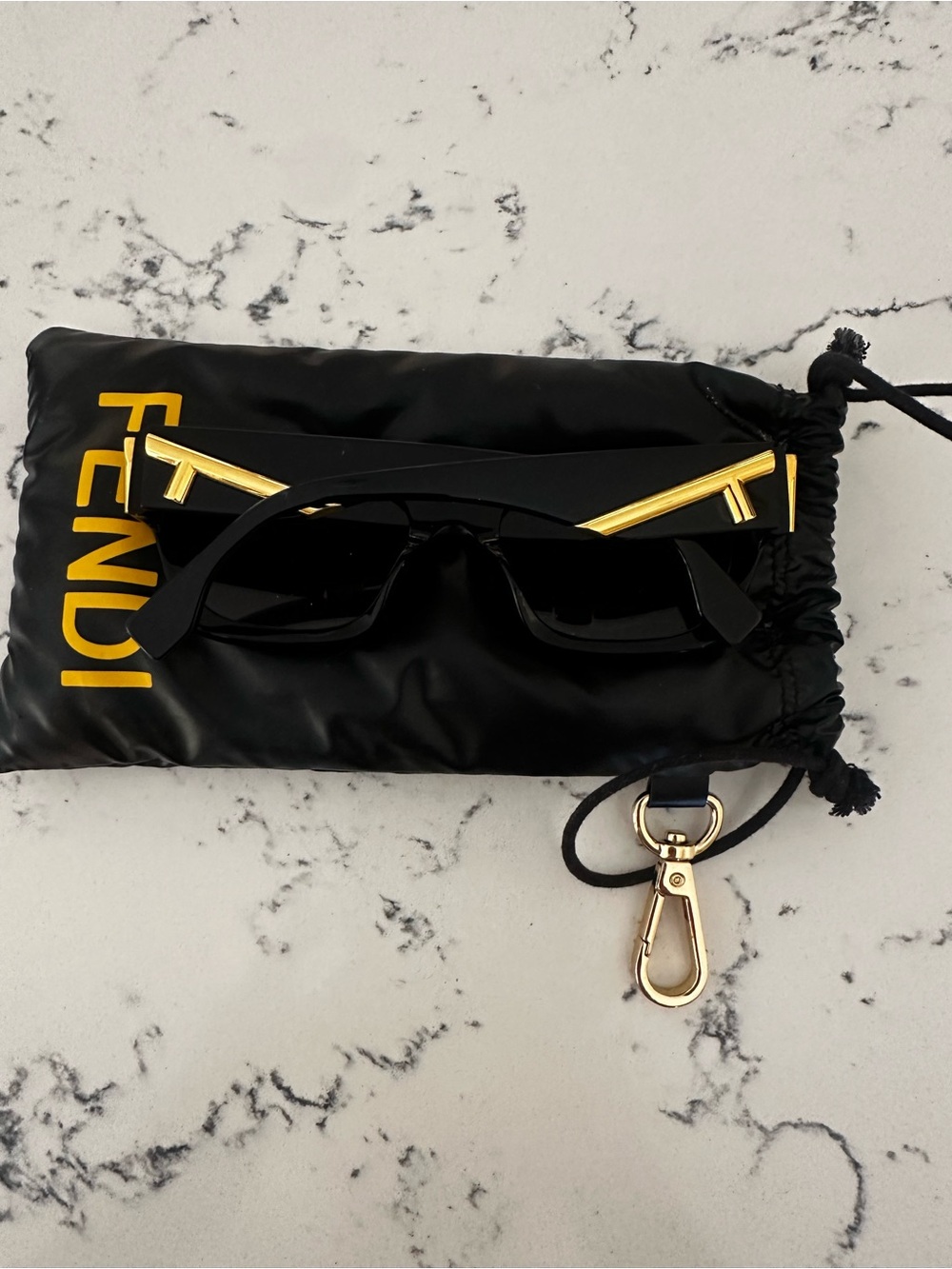 Fendi Black Frame Sunglasses with Gray Gradient Lenses - Picture 2 of 14